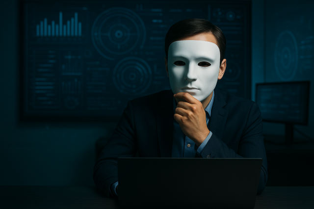 Masked Tech Worker